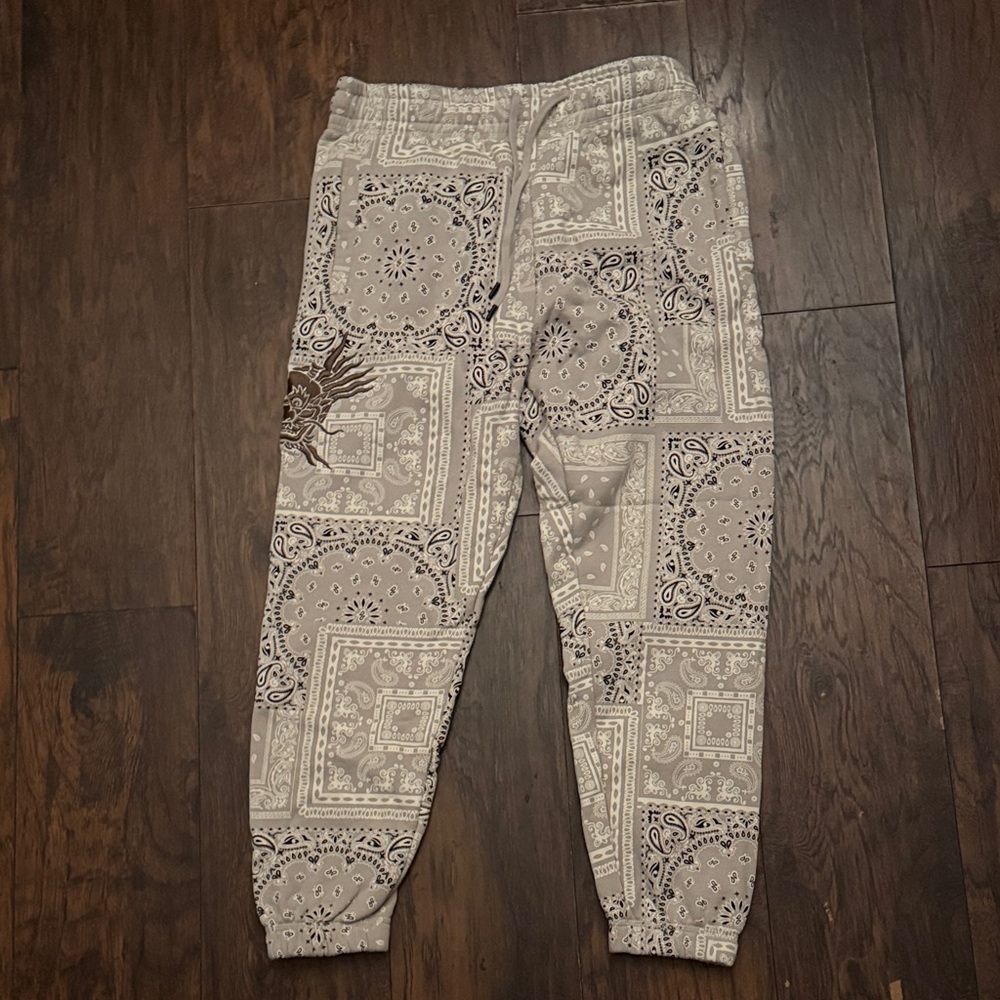 Men's Patterned Gray Joggers